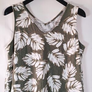 J Jill Flounce Hem Dress Knee Length Medium Beachy Resortwear Cruise Summer